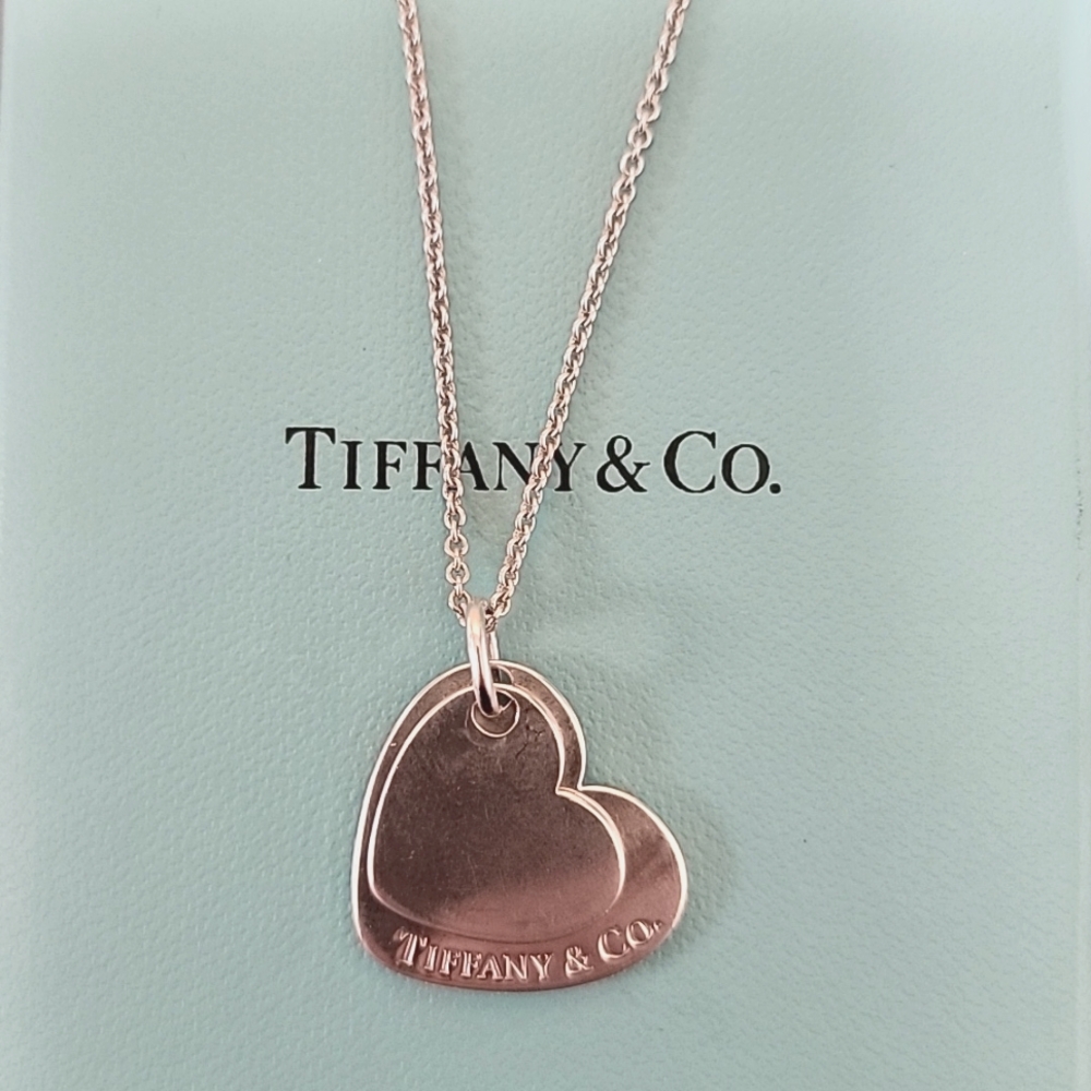 Tiffany & Co. Double Heart Tag Necklace in Sterling Silver
